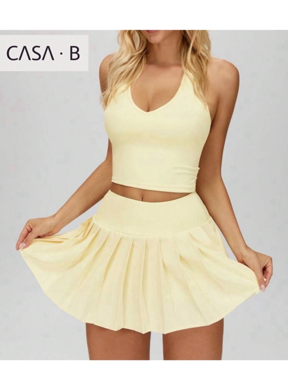 5/22💫 to CASA B | Lemon Buttercream Court Workout Skirt Set
